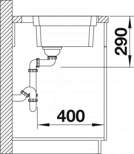 BLANCO Kchensple Etagon 500-IF/A Edelstahlsple / Einbausple Flachrand mit Ablaufsystem InFino und Zugknopf