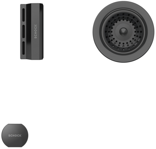 SCHOCK Kchensple Mono D-100L Cristadur Nano-Granitsple / Einbausple mit Drehexcenter