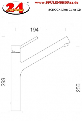 SCHOCK Kchenarmatur Dion Cristadur Classic Line Einhebelmischer Festauslauf 120 schwenkbarer Auslauf