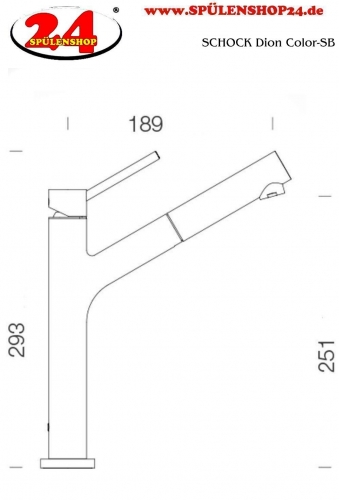 SCHOCK Kchenarmatur Dion Cristadur Classic Line Einhebelmischer Zugauslauf 120 schwenkbarer Auslauf