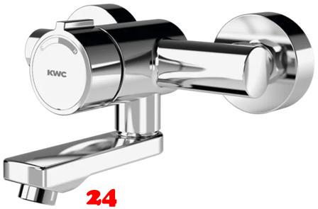 KWC PROFESSIONAL F3S-Mix Selbstschluss-Wandbatterie F3SM1002 DN 15 als Eingriffmischer zur Aufputzmontage