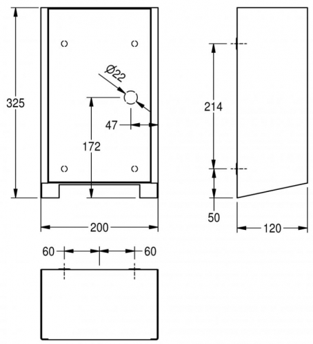 KWC PROFESSIONAL EXOS Elektronischer Hndetrockner EXOS220B Aufputzmontage opto-elektronisch gesteuerte Sensorik