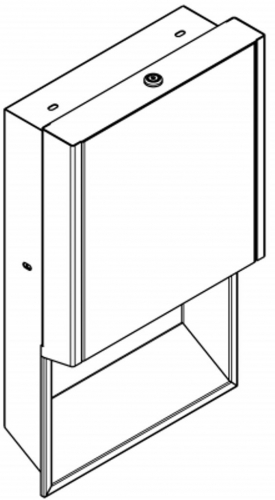 KWC PROFESSIONAL EXOS Papierhandtuchspender EXOS600EB fr die Unterputzmontage manueller Betrieb