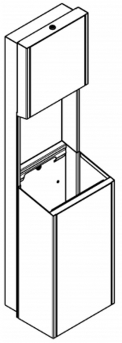 KWC PROFESSIONAL EXOS Papierhandtuchspender und Abfallbehlter Kombination EXOS602EB fr die Unterputzmontage