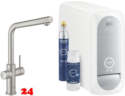 GROHE Blue Home L-Auslauf Starter Kit Spltisch-Einhebelmischer mit Filterfunktion und Khlung (31454DC1)