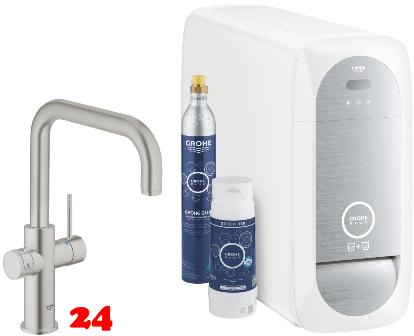 GROHE Blue Home U-Auslauf Starter Kit Spltisch-Einhebelmischer mit Filterfunktion und Khlung (31456DC1)