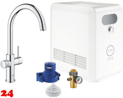 GROHE Blue Professional C-Auslauf SET Spltisch-Einhebelmischer mit Filterfunktion und Khlung (31323002)