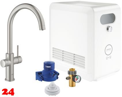 GROHE Blue Professional C-Auslauf SET Spltisch-Einhebelmischer mit Filterfunktion und Khlung (31323DC2)