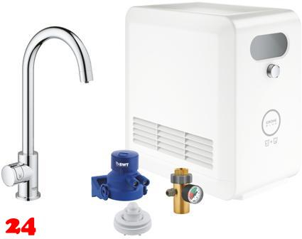 GROHE Blue Mono Professional SET Standventil Chrom mit Filterfunktion und Khlung (31302002)