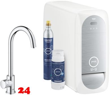 GROHE Blue Home Mono Starter Kit Standventil Chrom mit Filterfunktion und Khlung (31498001)