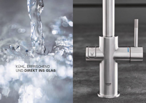 GROHE Blue Home Mono Starter Kit Standventil Chrom mit Filterfunktion und Khlung (31498001)