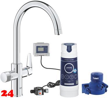 GROHE Blue Pure Baucurve Starter Kit Filterarmatur mit Wasserfilterset (30581000)