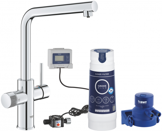 GROHE Blue Minta Pure Starter Kit Filterarmatur mit Wasserfilterset (30589000)