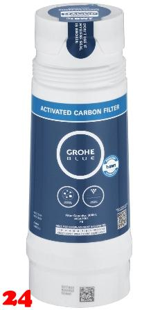 GROHE Blue Aktivkohlefilter 3-Phasen Filter Kapazitt 3000 Liter unter 9 dKH (40547001)