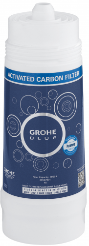 GROHE Blue Aktivkohlefilter 3-Phasen Filter Kapazitt 3000 Liter unter 9 dKH (40547001)