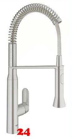 GROHE Kchenarmatur K7 Einhebelmischer Supersteel mit Pendelbrause und Brausefunktion (31379DC0)