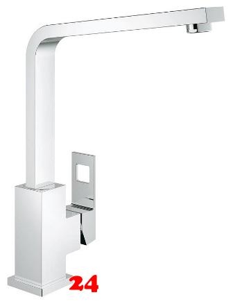 GROHE Kchenarmatur Eurocube Einhebelmischer Chrom mit Festauslauf (31255000)