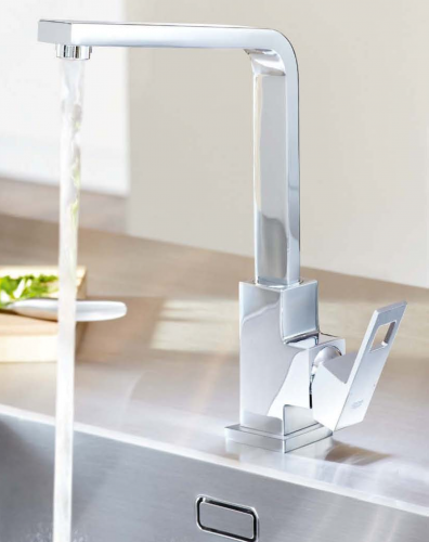 GROHE Kchenarmatur Eurocube Einhebelmischer Chrom mit Festauslauf (31255000)