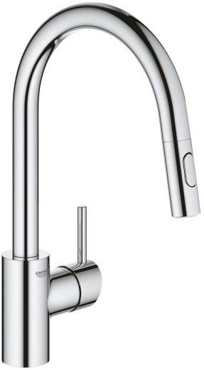 GROHE Kchenarmatur Concetto Einhebelmischer Chrom mit Zugauslauf als Schlauchbrause (31483002)