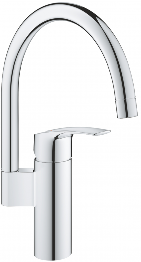 GROHE Kchenarmatur Eurosmart Einhebelmischer Chrom mit Festauslauf (33202003)