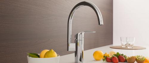 GROHE Kchenarmatur Eurosmart Einhebelmischer Chrom mit Festauslauf (33202003)