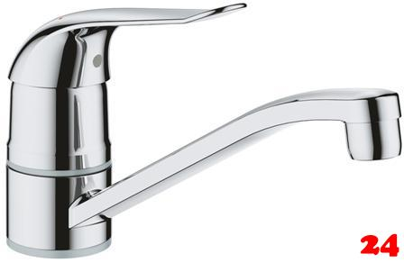 GROHE Kchenarmatur Euroeco Special Einhebelmischer Chrom mit Festauslauf (32787000)