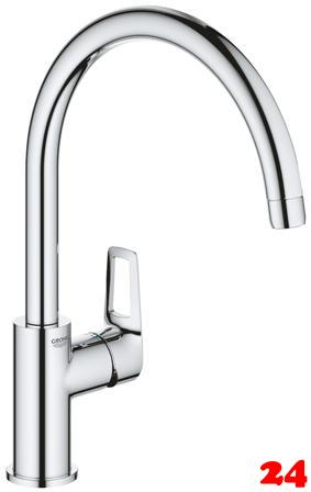 GROHE KITCHEN SELECTION Kchenarmatur BauLoop Einhebelmischer Chrom mit Festauslauf (31368001)