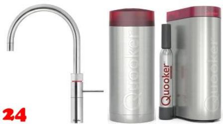 {LAGER} QUOOKER FUSION Round Chrom COMBI (+) B mit CUBE 2 *Der Wasserhahn, der alles kann! (22+FRCHRCUBE)