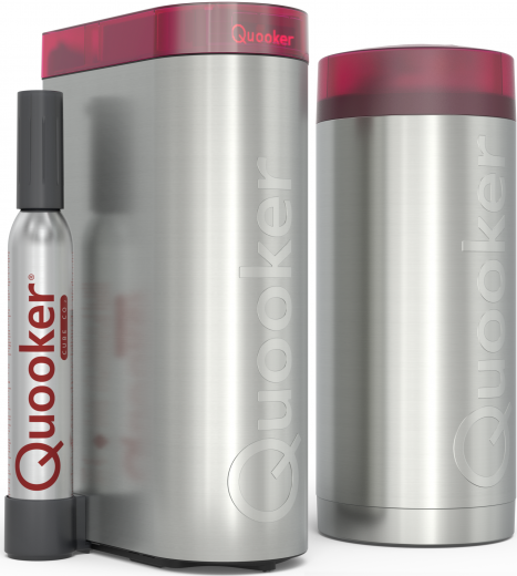 QUOOKER Nordic Round Twintaps Chrom COMBI (+) B & CUBE 2 als Set (22+NRCHRTTCUBE)