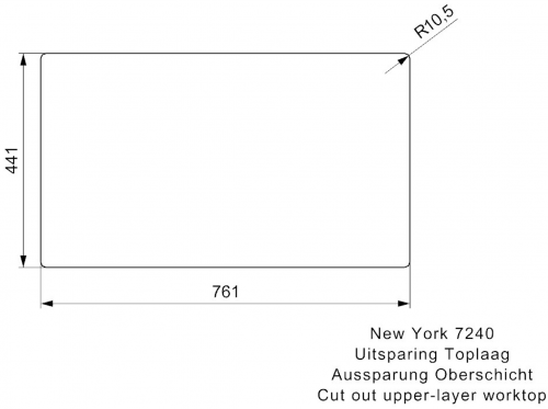 REGINOX Kchensple New York 72x40 (L) OKG Einbausple Edelstahl 3 in 1 mit Flachrand Siebkorb als Stopfenventil