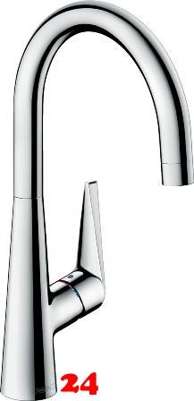 HANSGROHE Kchenarmatur Talis M51 Chrom Einhebelmischer 260 mit Festauslauf, 1jet Schwenkbereich einstellbar (72810000)