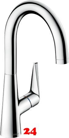 HANSGROHE Kchenarmatur Talis M51 Chrom Einhebelmischer 220 mit Festauslauf, 1jet Schwenkbereich einstellbar (72814000)