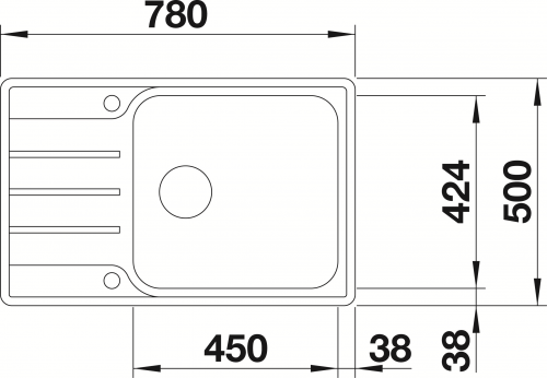 BLANCO Kchensple Lemis XL 6 S-IF Compact Einbausple / Edelstahlsple Flachrand Siebkorb als Drehknopfventil