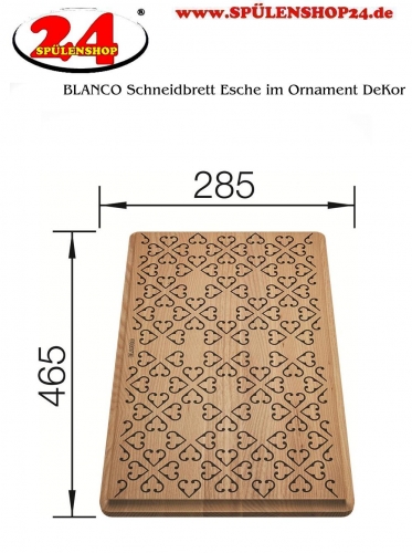 BLANCO Schneidbrett Esche im Ornament DeKor (237591)