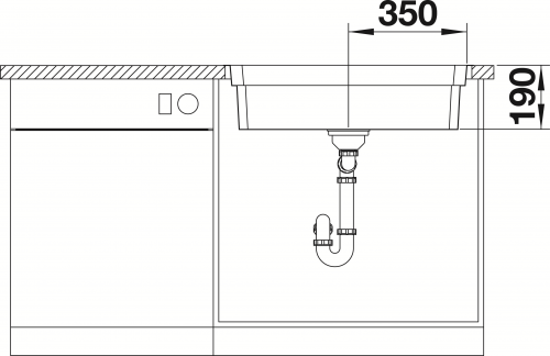 BLANCO Kchensple Etagon 700-IF Edelstahlsple / Einbausple Flachrand mit Ablaufsystem InFino und Handbettigung