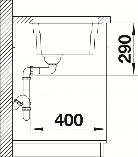 BLANCO Kchensple Etagon 700-U Edelstahlsple / Unterbaubecken mit Ablaufsystem InFino und Handbettigung