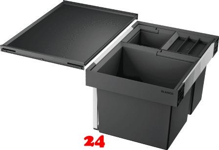 BLANCO Abfalltrennsystem Flexon II XL 60/3 Abfallsystem mit Systemdeckel zum Einbau in Schubksten ab 60cm Unterschrank