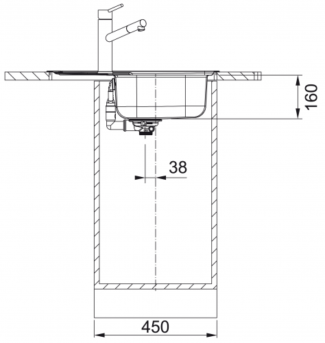 FRANKE Kchensple Spark SKX 611-63 Einbausple / Edelstahlsple mit Einbaurand und Siebkorb als Drehknopfventil