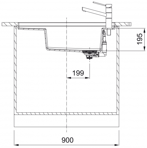 x FRANKE Kchensple Fresno FSG 211 Fragranit+ Einbausple / Granitsple Flchenbndig / Unterbau mit Siebkorb als Druckknopfventil