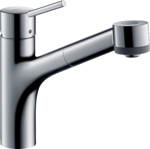 HANSGROHE Kchenarmatur Talis M52 Chrom Einhebelmischer 170 mit Ausziehbrause, 2jet 2-Strahlbrause 170 schwenkbarer Auslauf (32841000)