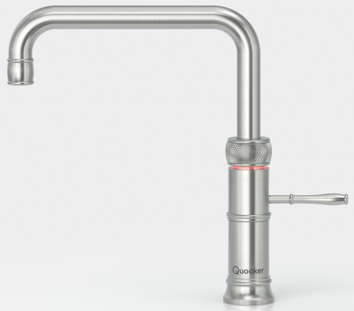 QUOOKER CLASSIC FUSION Square Edelstahl Combi (+) B Einhebelmischer & 100C Armatur Nostalgieoptik (22+CFSRVS)