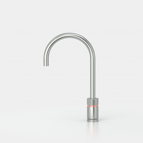 QUOOKER Nordic Round Combi B 100C Armatur Solohahn Edelstahl als Kochendwasser Armatur (22NRRVS)