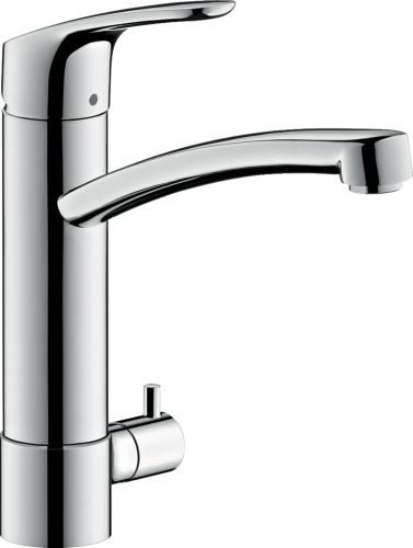 HANSGROHE Kchenarmatur Focus M41 Chrom Einhebelmischer 200 mit Festauslauf, 1jet mit Gerteabsperrventil (31803000)