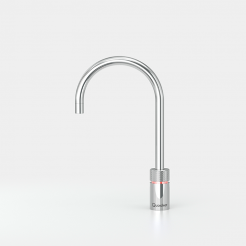 QUOOKER Nordic Round Edelstahl Single-Tap COMBI B mit CUBE 2 (22NRRVSCUBE)