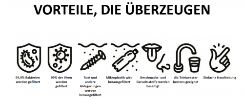 FRANKE Vital Semi Pro Einhebelmischer Pendelbrause mit 3-Stufen Kapsel Trinkwasserfiltersystem 360 schwenkbarer Auslauf