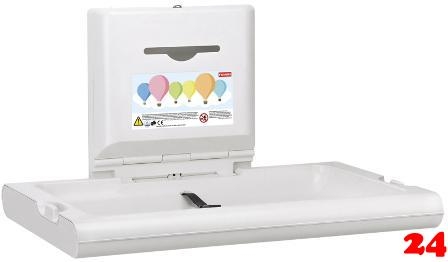 KWC PROFESSIONAL CAMBRINO Baby-Wickeltisch horizontal CAMB10HP fr die Wandmontage und klappbar