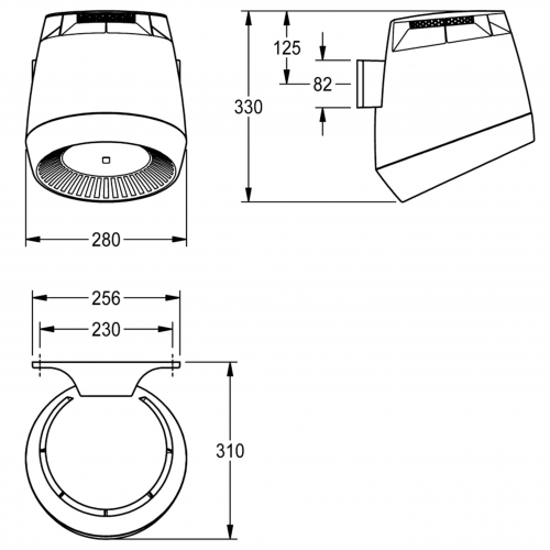 KWC PROFESSIONAL F5 Hauben-Haartrockner Basaltgrau F5DR2002 Ionentechnologie fr Wandmontage opto-elektronisch gesteuerte Sensorik