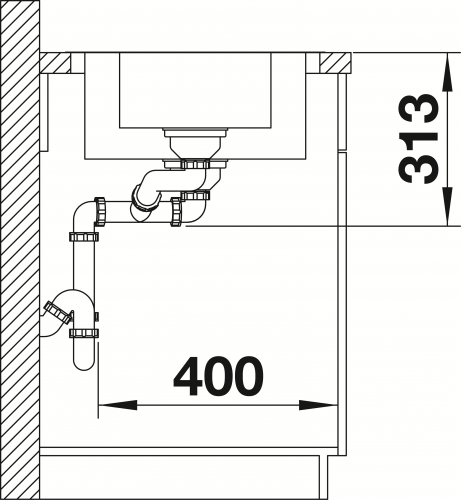 BLANCO Kchensple Classimo 6 S-IF Edelstahlsple / Einbausple Flachrand mit Ablaufsystem InFino und PushControl