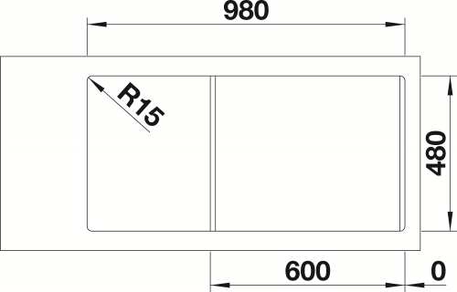 BLANCO Kchensple Classimo 6 S-IF Edelstahlsple / Einbausple Flachrand mit Ablaufsystem InFino und PushControl