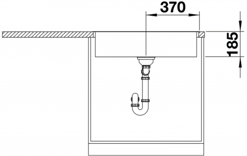 BLANCO Kchensple Zerox 700-IF Dark Steel Edelstahlsple / Einbausple Flachrand mit Ablaufsystem InFino und Handbettigung